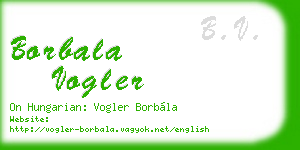 borbala vogler business card